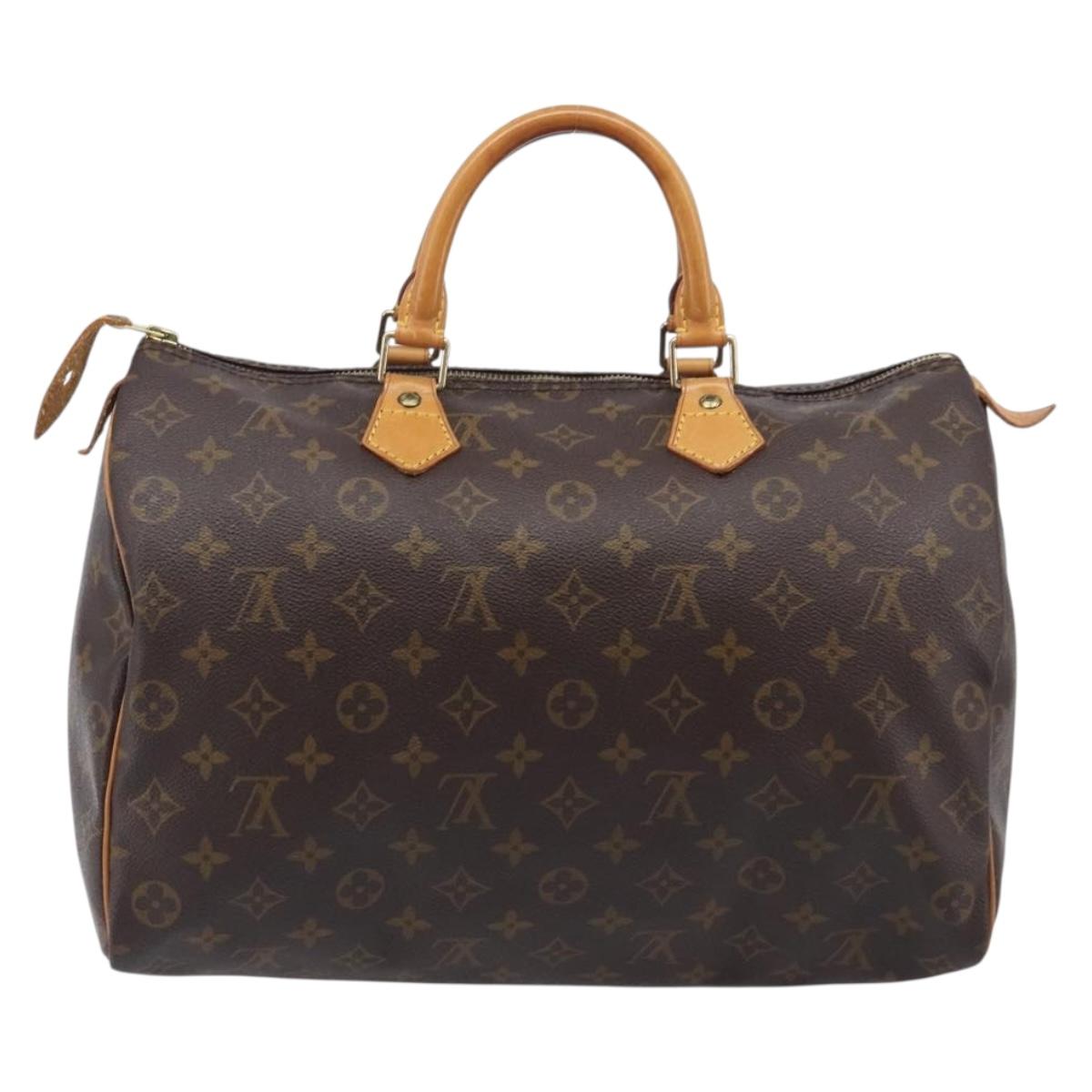 LOUIS VUITTON Monogram Speedy 35 Hand Bag M41524 LV Auth BA15856A
