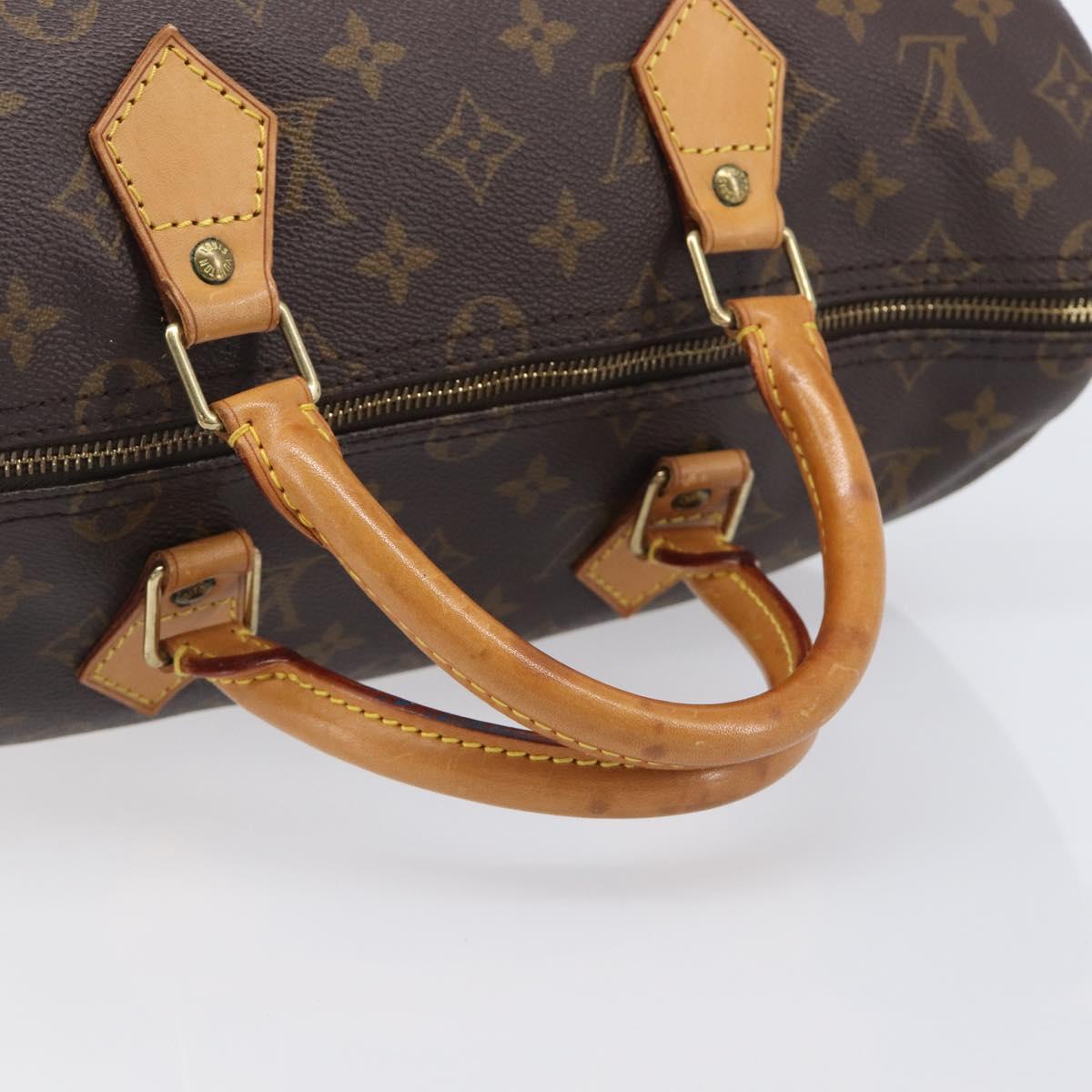 LOUIS VUITTON Monogram Speedy 35 Hand Bag M41524 LV Auth BA15856A