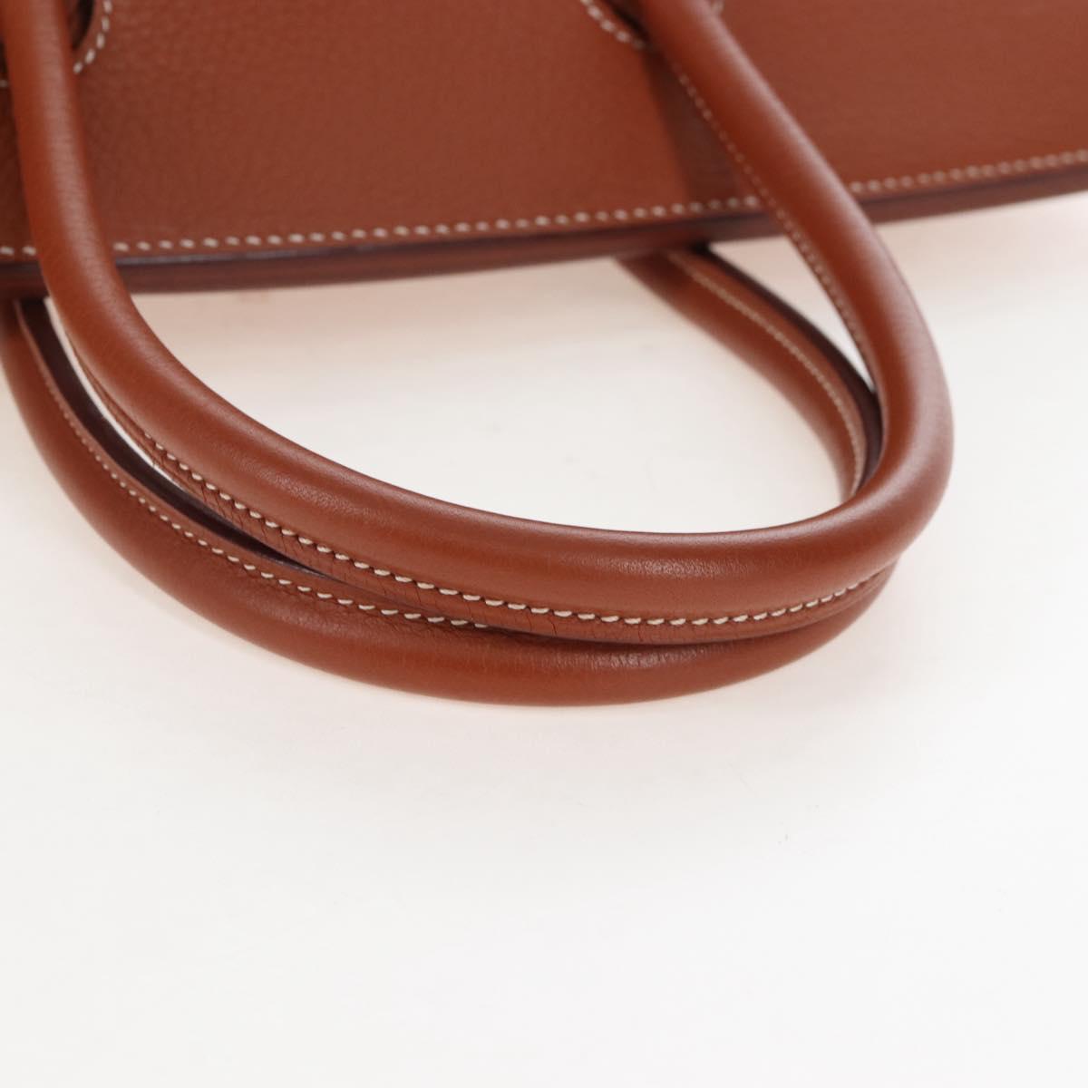 HERMES Birkin 35 Hand Bag Taurillon Leather Brown Gold Auth BA15860SM