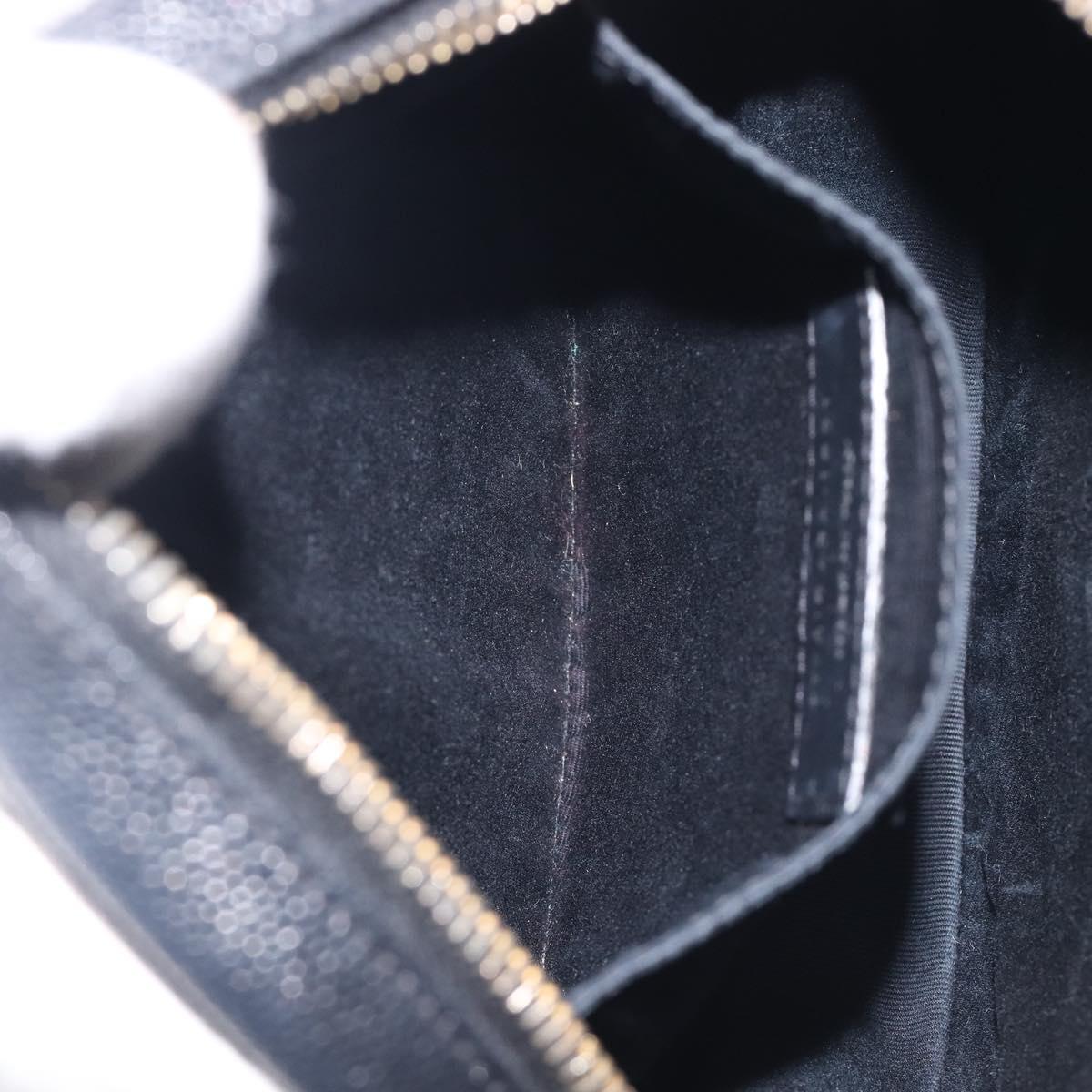 Saint Laurent Chain Shoulder Bag Leather Black Gold Auth BA15866M