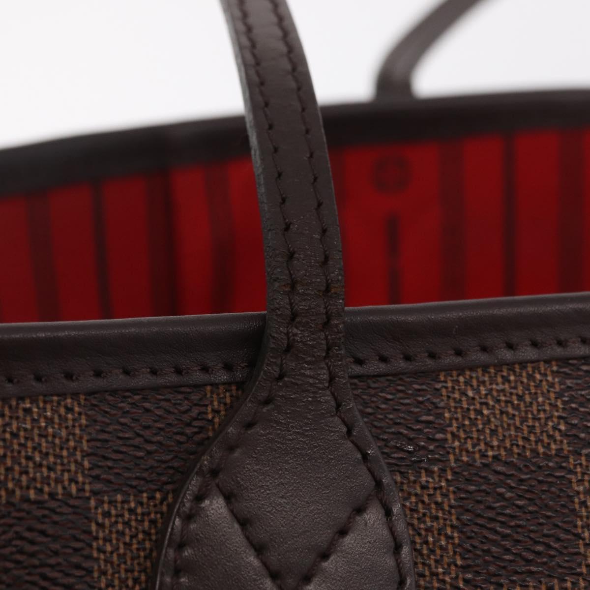 LOUIS VUITTON Damier Ebene Neverfull MM Tote Bag N51105 LV Auth BA15878V