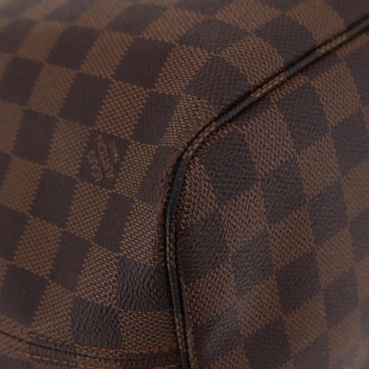LOUIS VUITTON Damier Ebene Neverfull MM Tote Bag N51105 LV Auth BA15878V