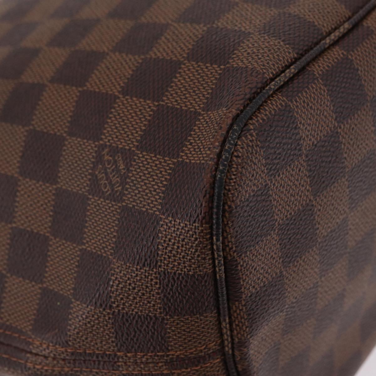 LOUIS VUITTON Damier Ebene Neverfull MM Tote Bag N51105 LV Auth BA15878V