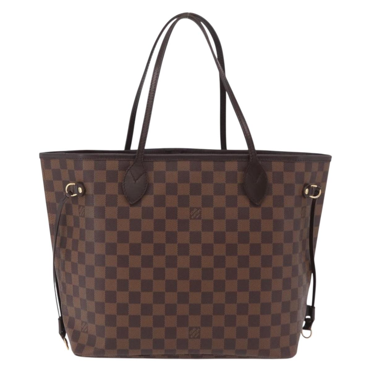LOUIS VUITTON Damier Ebene Neverfull MM Tote Bag N51105 LV Auth BA15878V