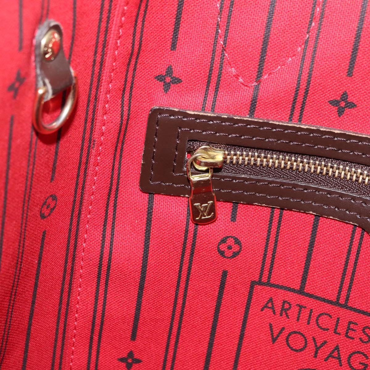 LOUIS VUITTON Damier Ebene Neverfull MM Tote Bag N51105 LV Auth BA15878V