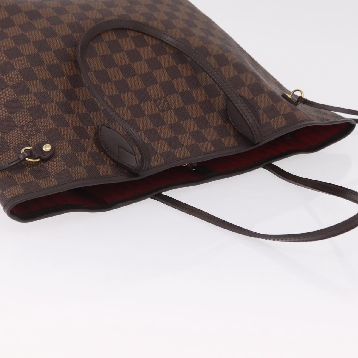 LOUIS VUITTON Damier Ebene Neverfull MM Tote Bag N51105 LV Auth BA15878V