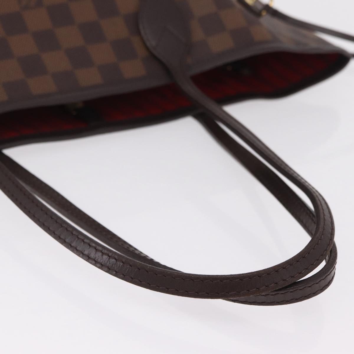 LOUIS VUITTON Damier Ebene Neverfull MM Tote Bag N51105 LV Auth BA15878V