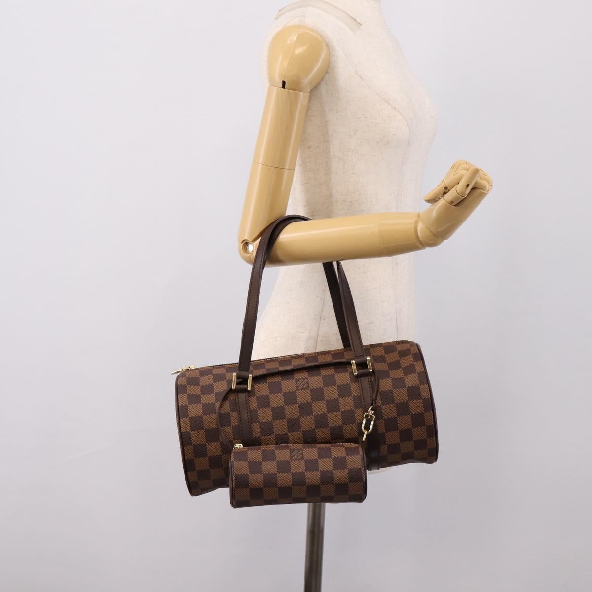 LOUIS VUITTON Damier Ebene Papillon 30 Hand Bag N51303 LV Auth BA15903V
