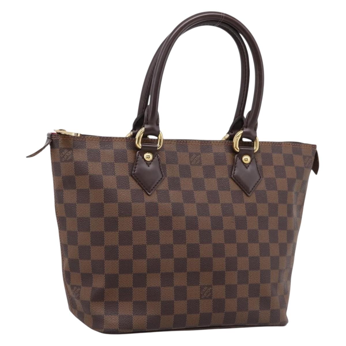 LOUIS VUITTON Damier Ebene Saleya PM Tote Bag N51183 LV Auth BA15905V