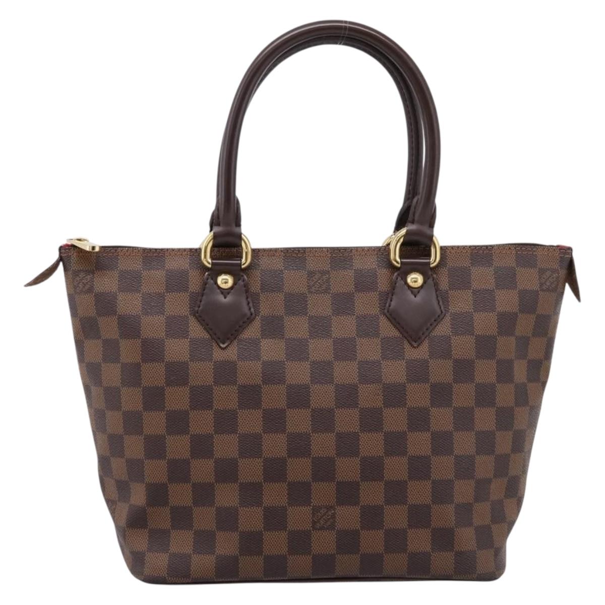 LOUIS VUITTON Damier Ebene Saleya PM Tote Bag N51183 LV Auth BA15905V