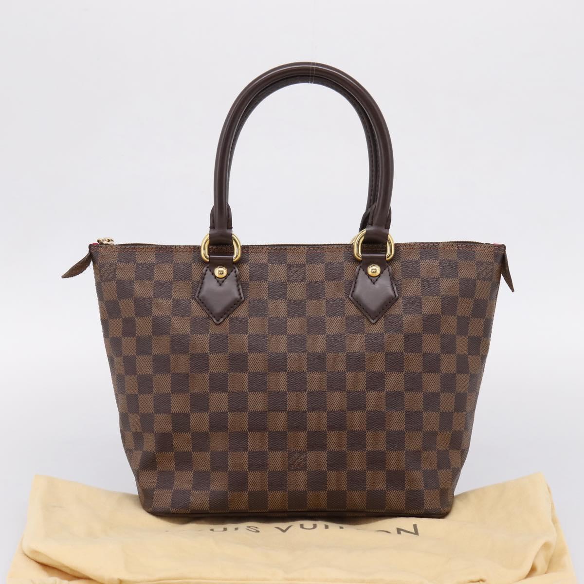 LOUIS VUITTON Damier Ebene Saleya PM Tote Bag N51183 LV Auth BA15905V