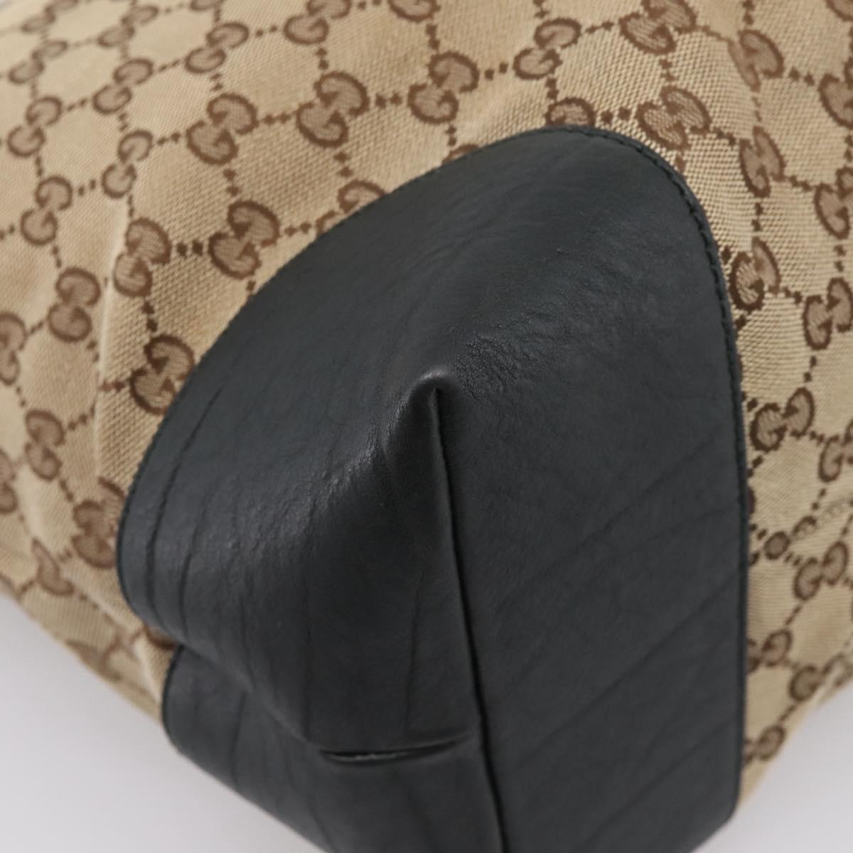 GUCCI GG Canvas Hand Bag 2way Gold Beige 247286 Auth BA15907V