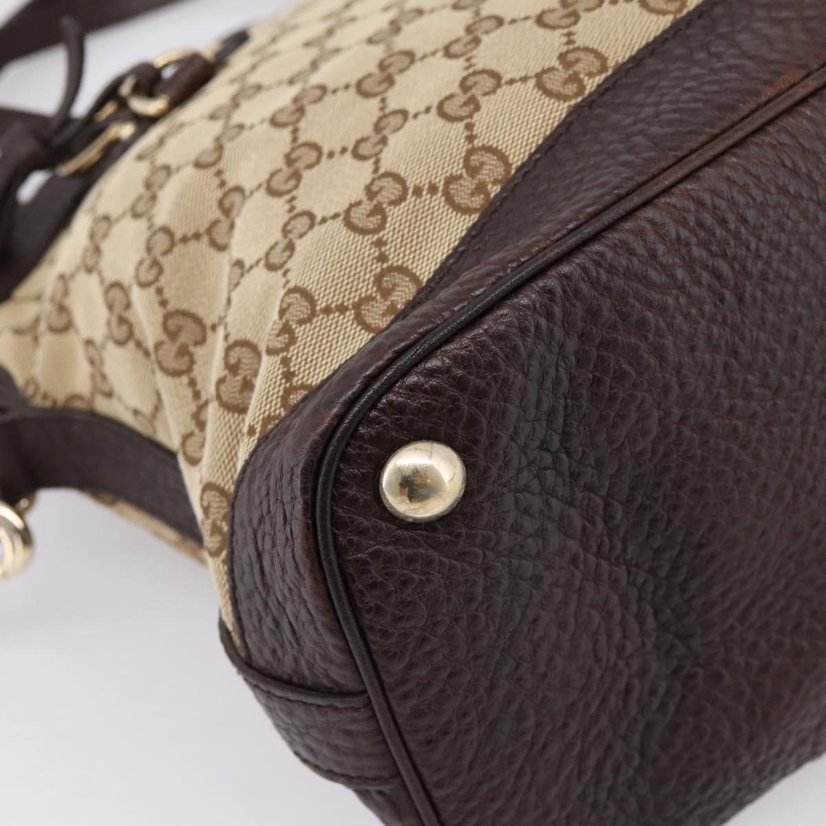 GUCCI GG Canvas Tote Bag 2way Beige Gold 247279 Auth BA15908V