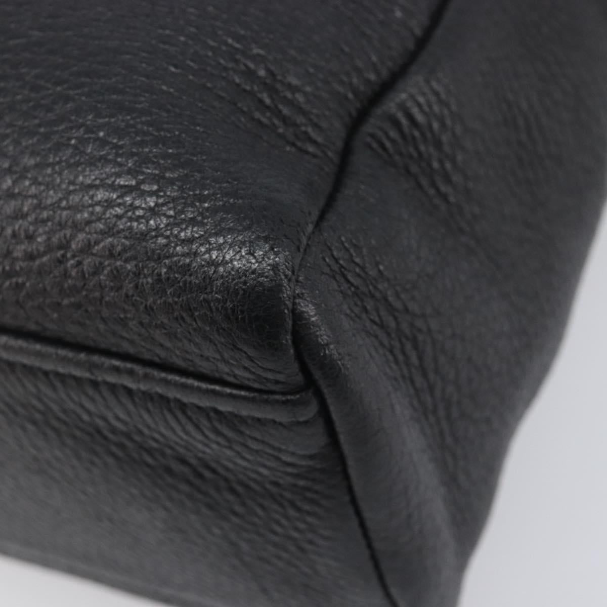 PRADA Hand Bag Vitterodino Black Gold Auth BA15918V