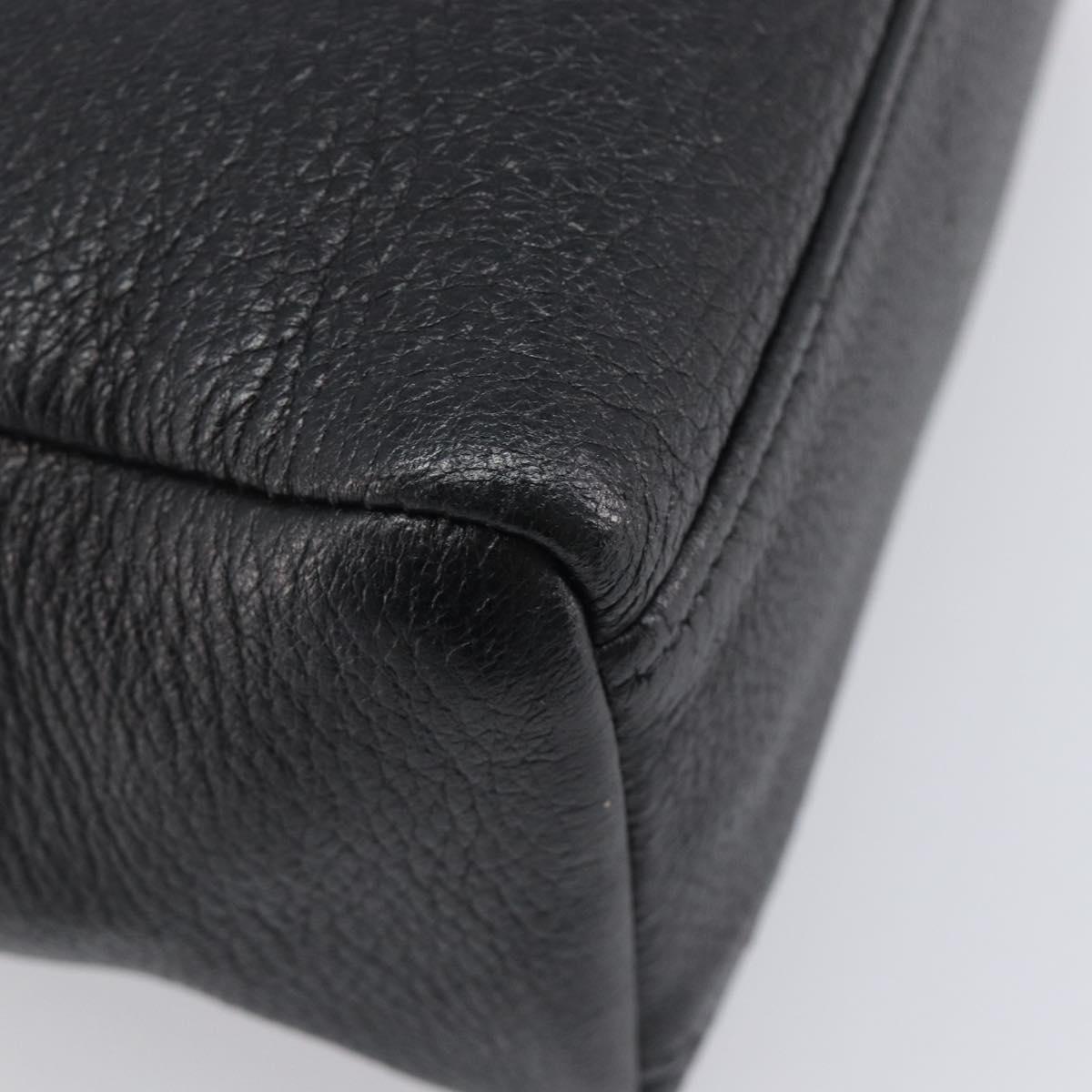 PRADA Hand Bag Vitterodino Black Gold Auth BA15918V