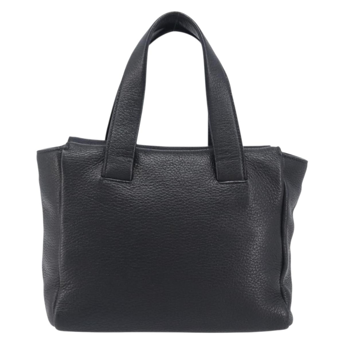 PRADA Hand Bag Vitterodino Black Gold Auth BA15918V