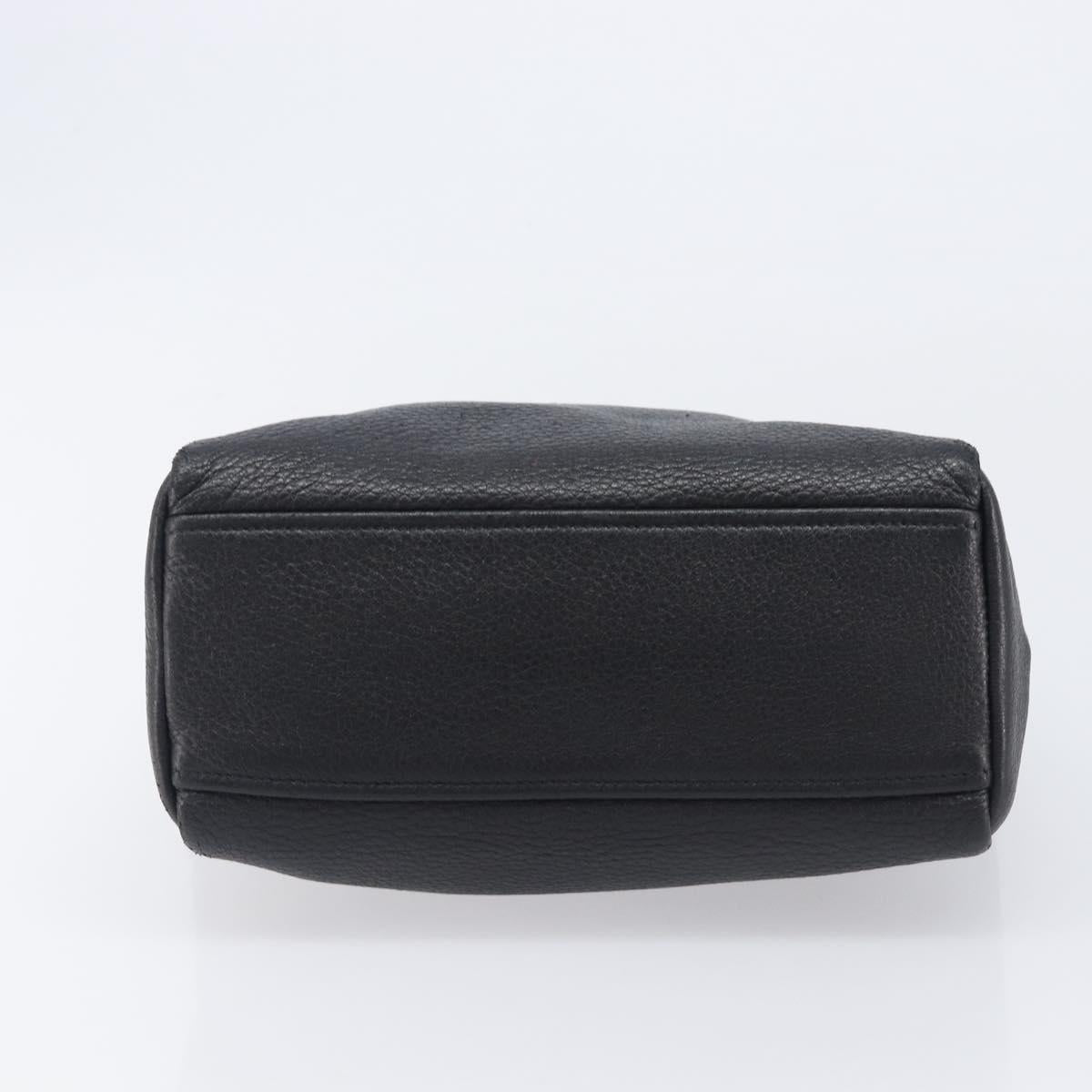 PRADA Hand Bag Vitterodino Black Gold Auth BA15918V