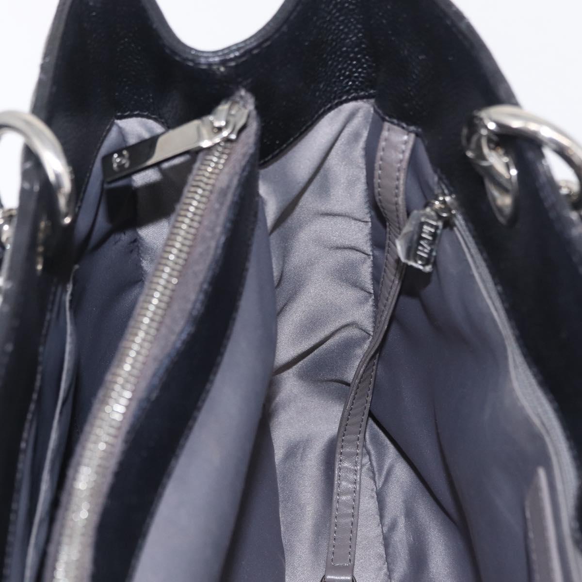 CHANEL Matelasse Chain Tote Bag Caviar Skin Black Silver CC Auth BA15924SAM