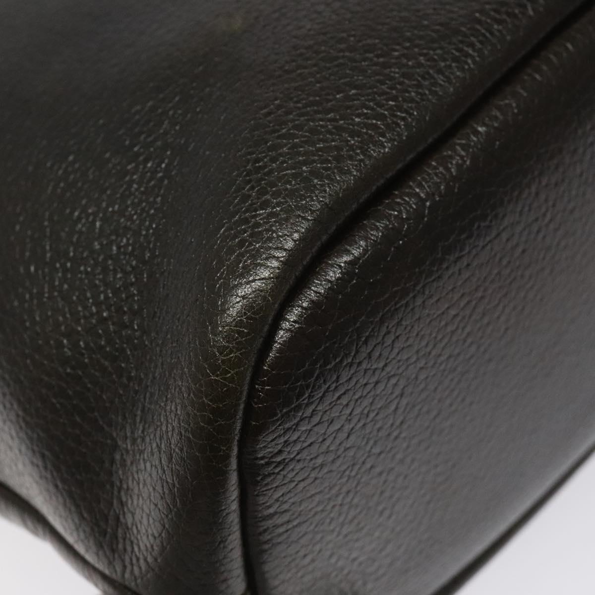 BURBERRY Shoulder Bag Leather Brown Gold Auth BA1595