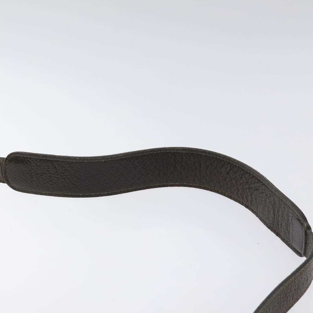 BURBERRY Shoulder Bag Leather Brown Gold Auth BA1595