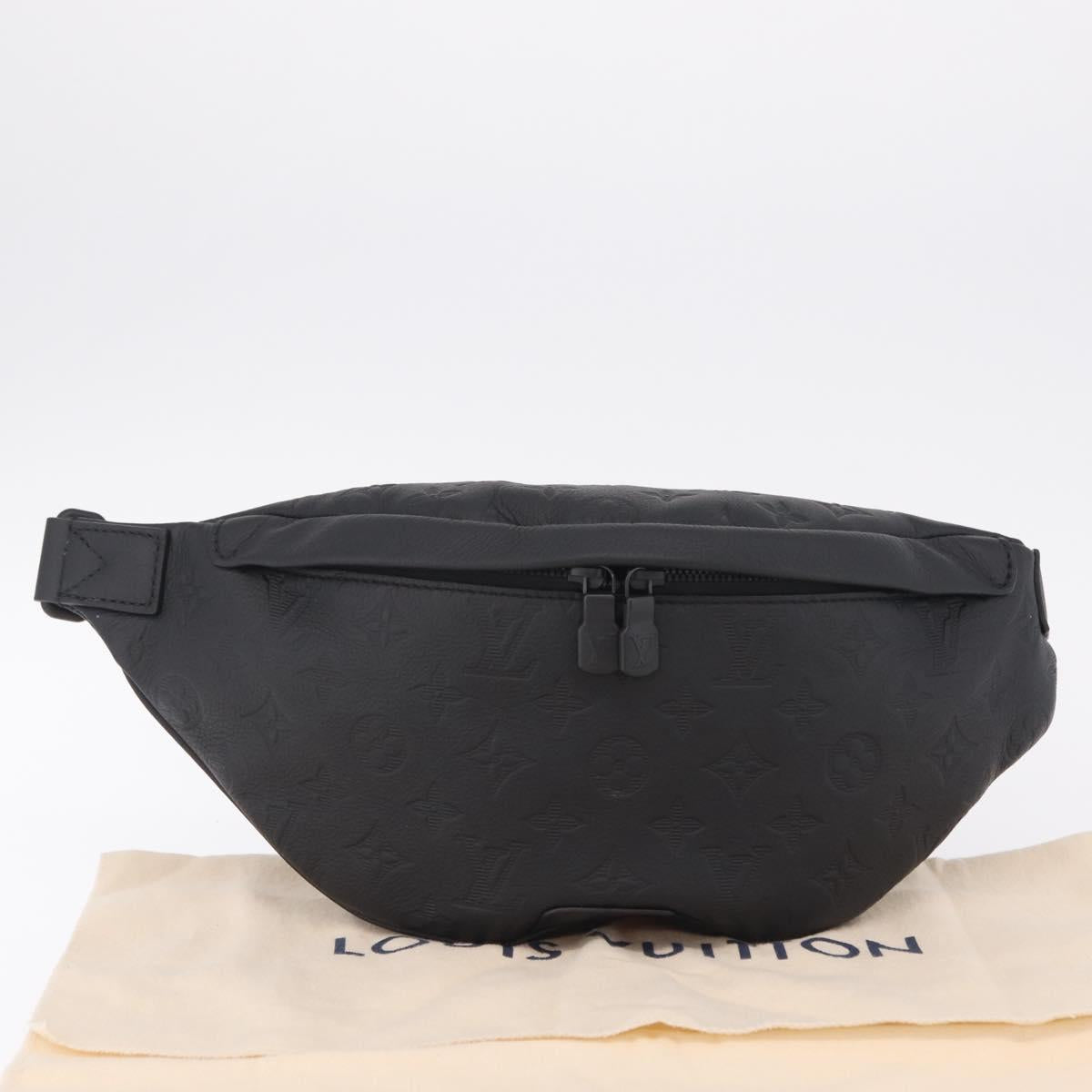 LOUIS VUITTON Monogram Shadow Discovery Bum Bag Black M44388 LV Auth BA15954M