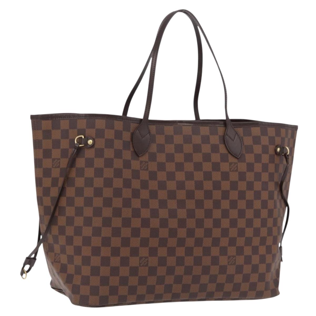 LOUIS VUITTON Damier Ebene Neverfull GM Tote Bag N51106 LV Auth BA15955V