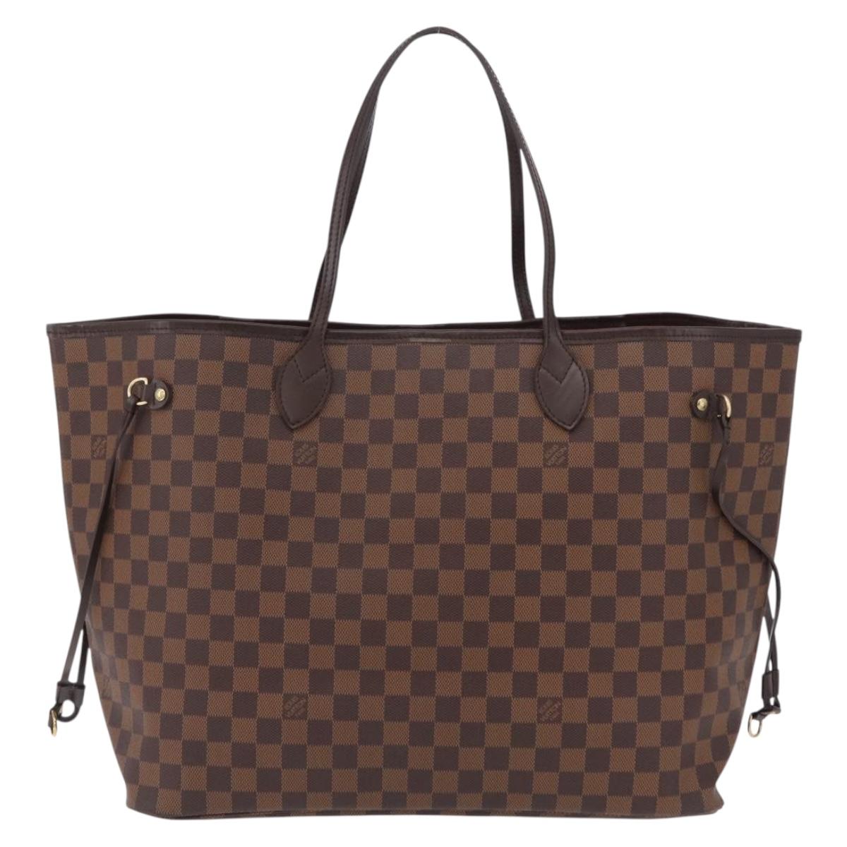 LOUIS VUITTON Damier Ebene Neverfull GM Tote Bag N51106 LV Auth BA15955V