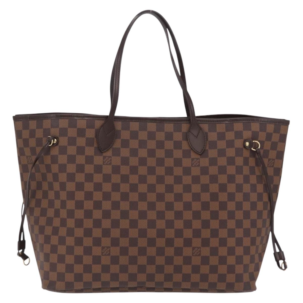 LOUIS VUITTON Damier Ebene Neverfull GM Tote Bag N51106 LV Auth BA15955V