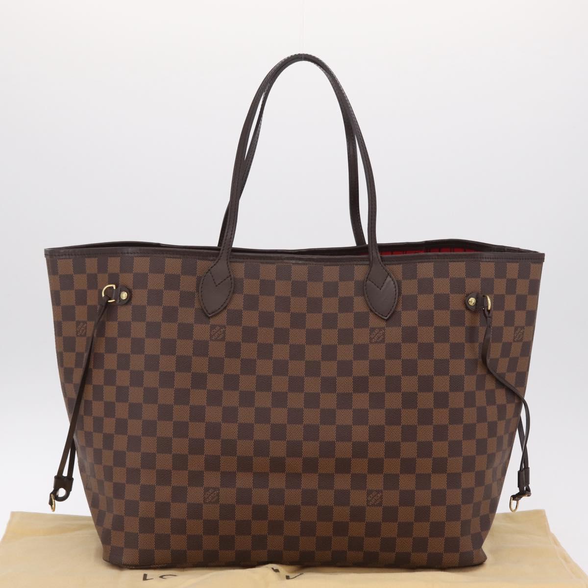 LOUIS VUITTON Damier Ebene Neverfull GM Tote Bag N51106 LV Auth BA15955V