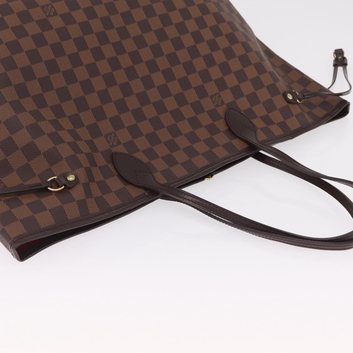 LOUIS VUITTON Damier Ebene Neverfull GM Tote Bag N51106 LV Auth BA15955V