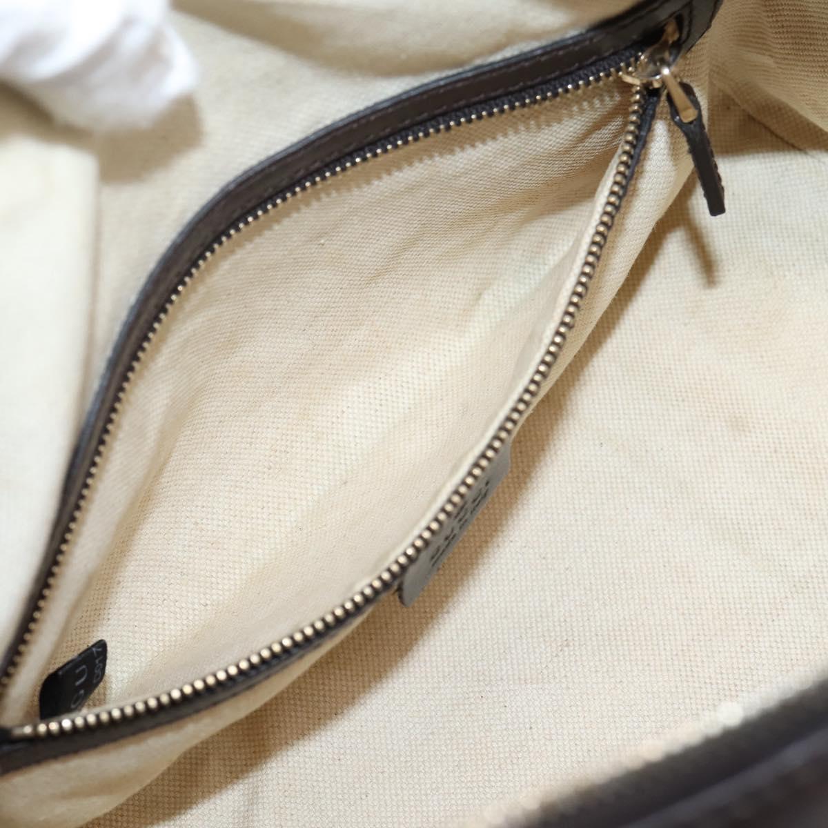 GUCCI GG Canvas Web Sherry Line Boston Bag 2way Beige Gold 269876 Auth BA15956A