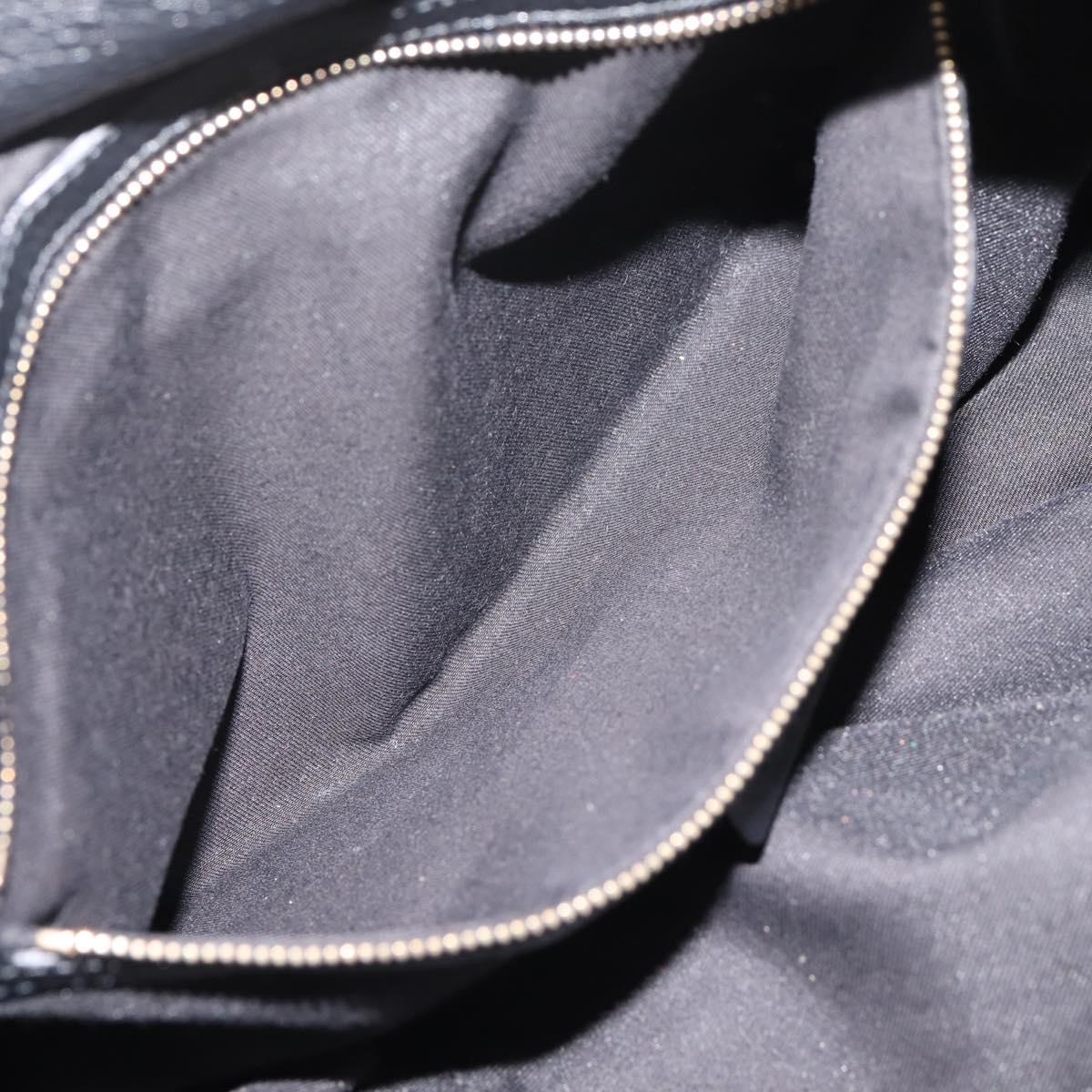 GUCCI GG Canvas Tote Bag Black Gold 223972 Auth BA15960V