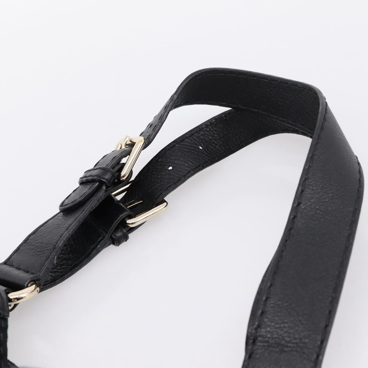 GUCCI GG Canvas Tote Bag Black Gold 223972 Auth BA15960V