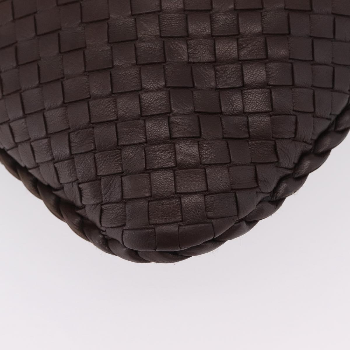 Bottega Veneta INTRECCIATO Hobo Bag Leather Brown Gold 115654 Auth BA15963V