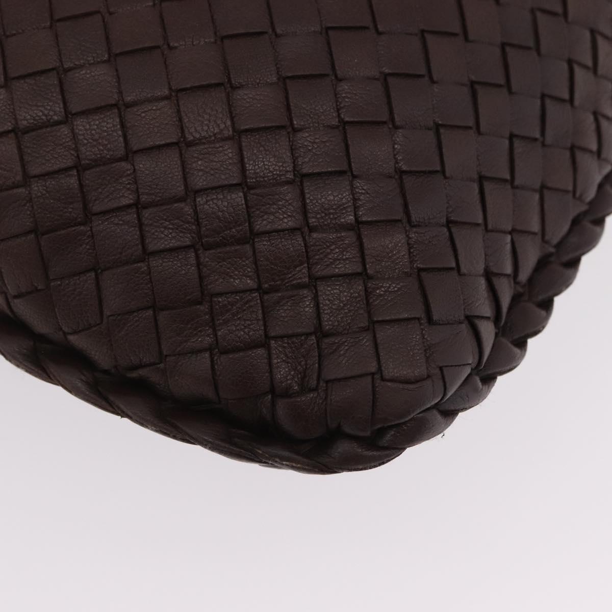 Bottega Veneta INTRECCIATO Hobo Bag Leather Brown Gold 115654 Auth BA15963V