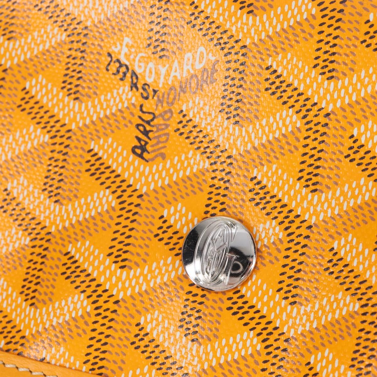 Goyard Herringbone Saint Léger Backpack PVC Leather Yellow Auth BA15967SAM