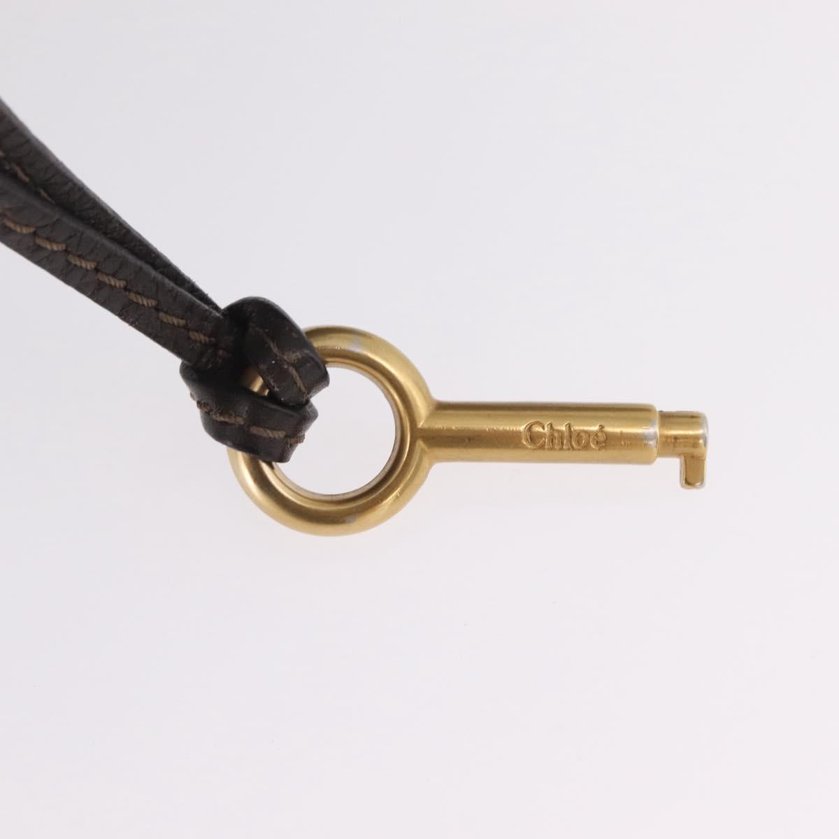 Chloe Paddington Hand Bag Leather Brown Gold Silver Auth BA15973V