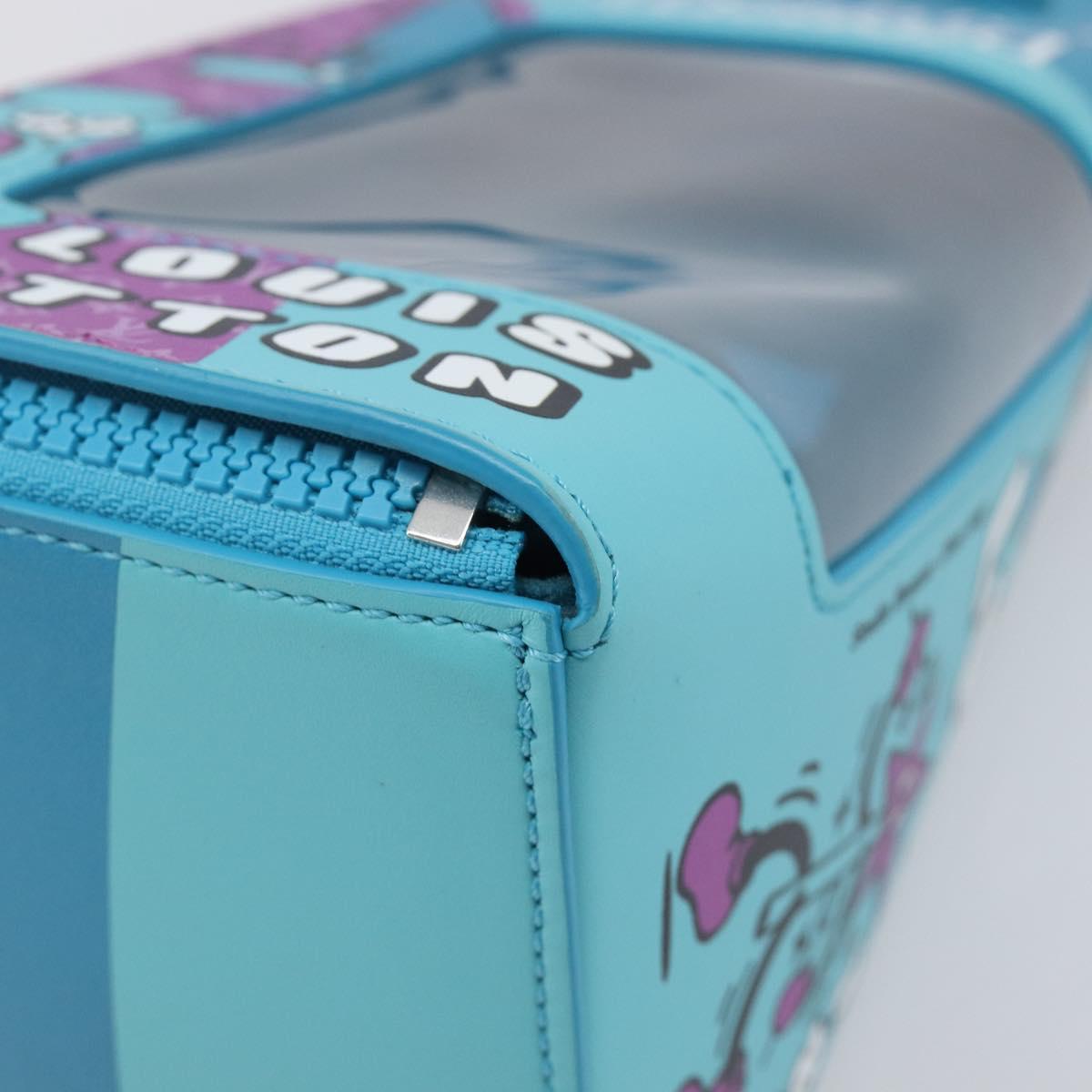 LOUIS VUITTON Monogram sandwich box Hand Bag Blue M82029 LV Auth BA15974SAM