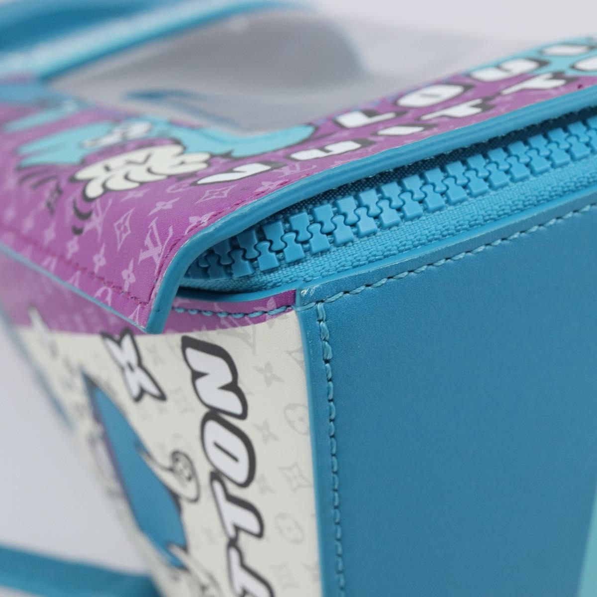 LOUIS VUITTON Monogram sandwich box Hand Bag Blue M82029 LV Auth BA15974SAM