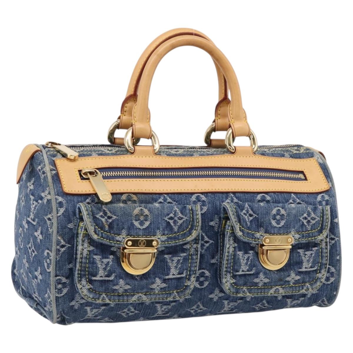 LOUIS VUITTON Monogram Denim Neo Speedy Hand Bag Blue M95019 LV Auth BA15988V