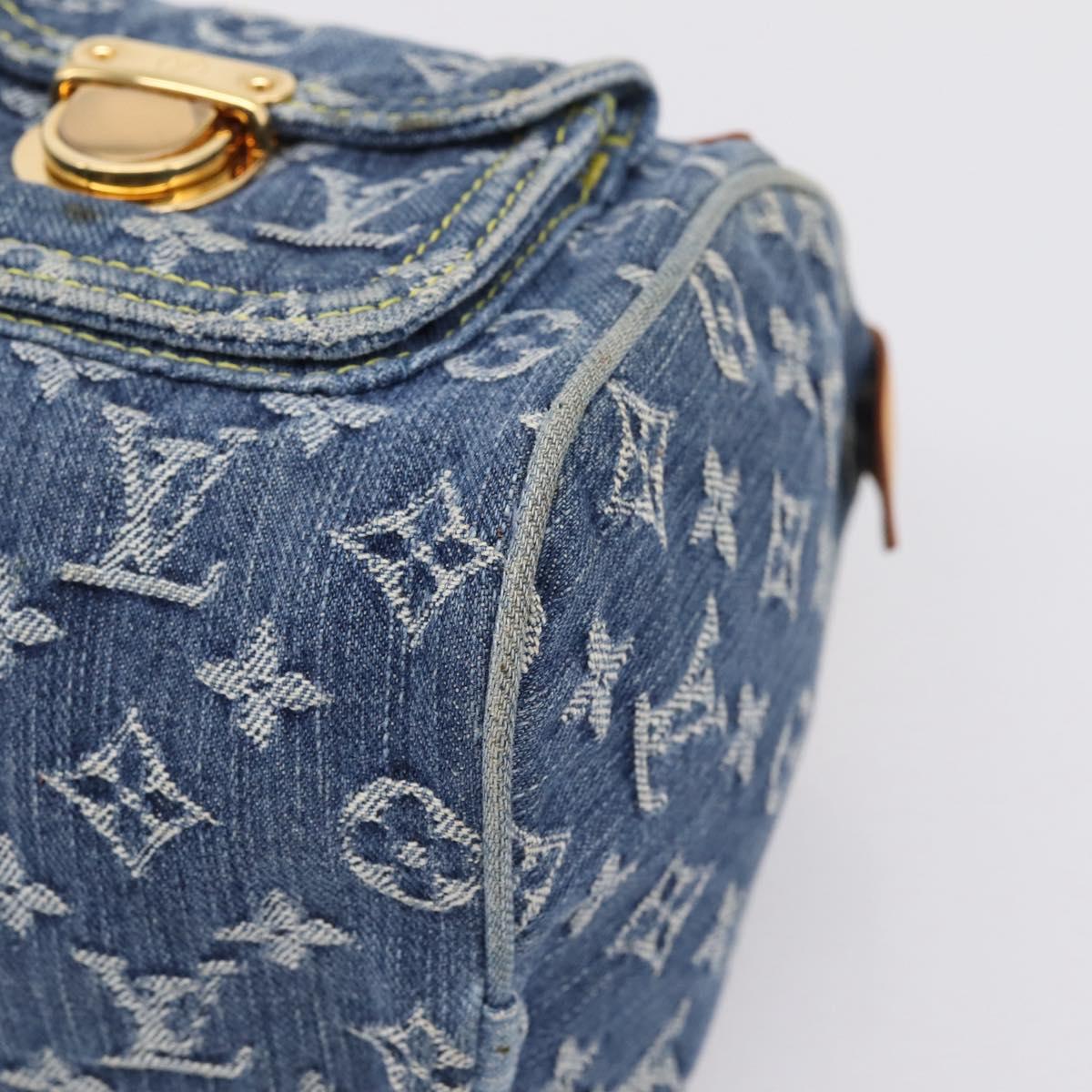 LOUIS VUITTON Monogram Denim Neo Speedy Hand Bag Blue M95019 LV Auth BA15988V