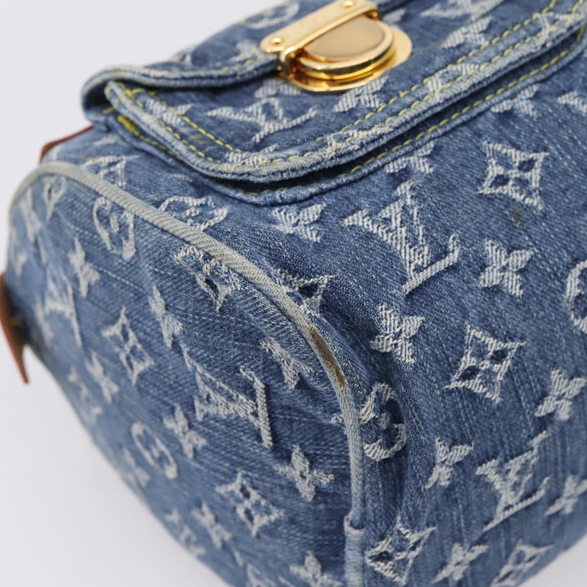 LOUIS VUITTON Monogram Denim Neo Speedy Hand Bag Blue M95019 LV Auth BA15988V
