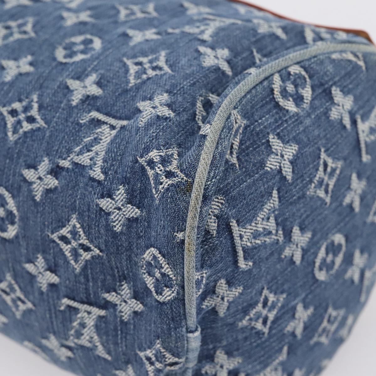 LOUIS VUITTON Monogram Denim Neo Speedy Hand Bag Blue M95019 LV Auth BA15988V