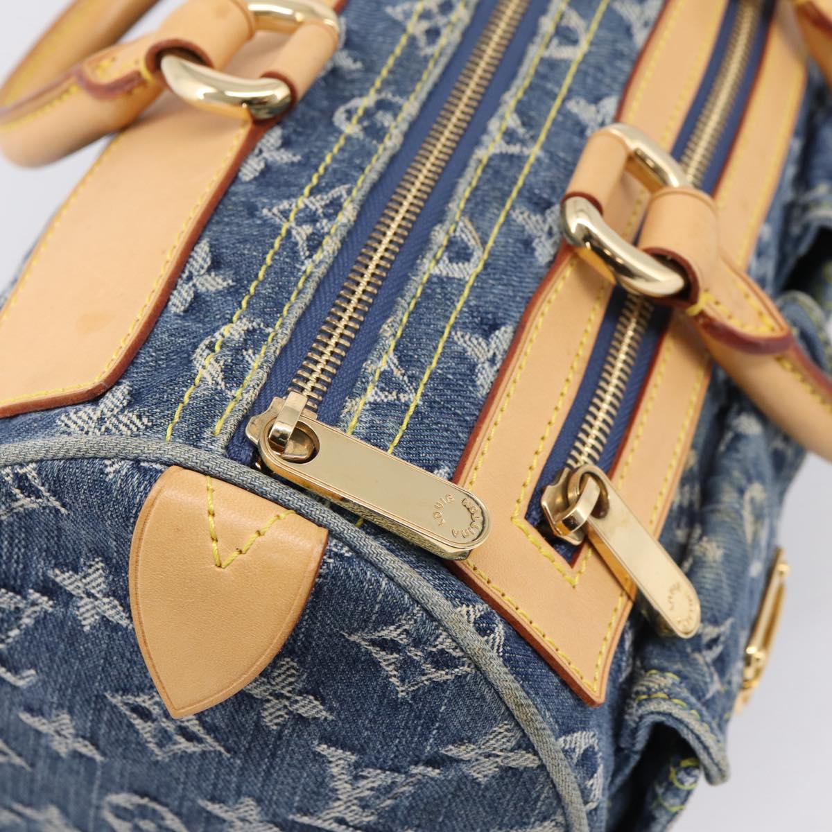 LOUIS VUITTON Monogram Denim Neo Speedy Hand Bag Blue M95019 LV Auth BA15988V