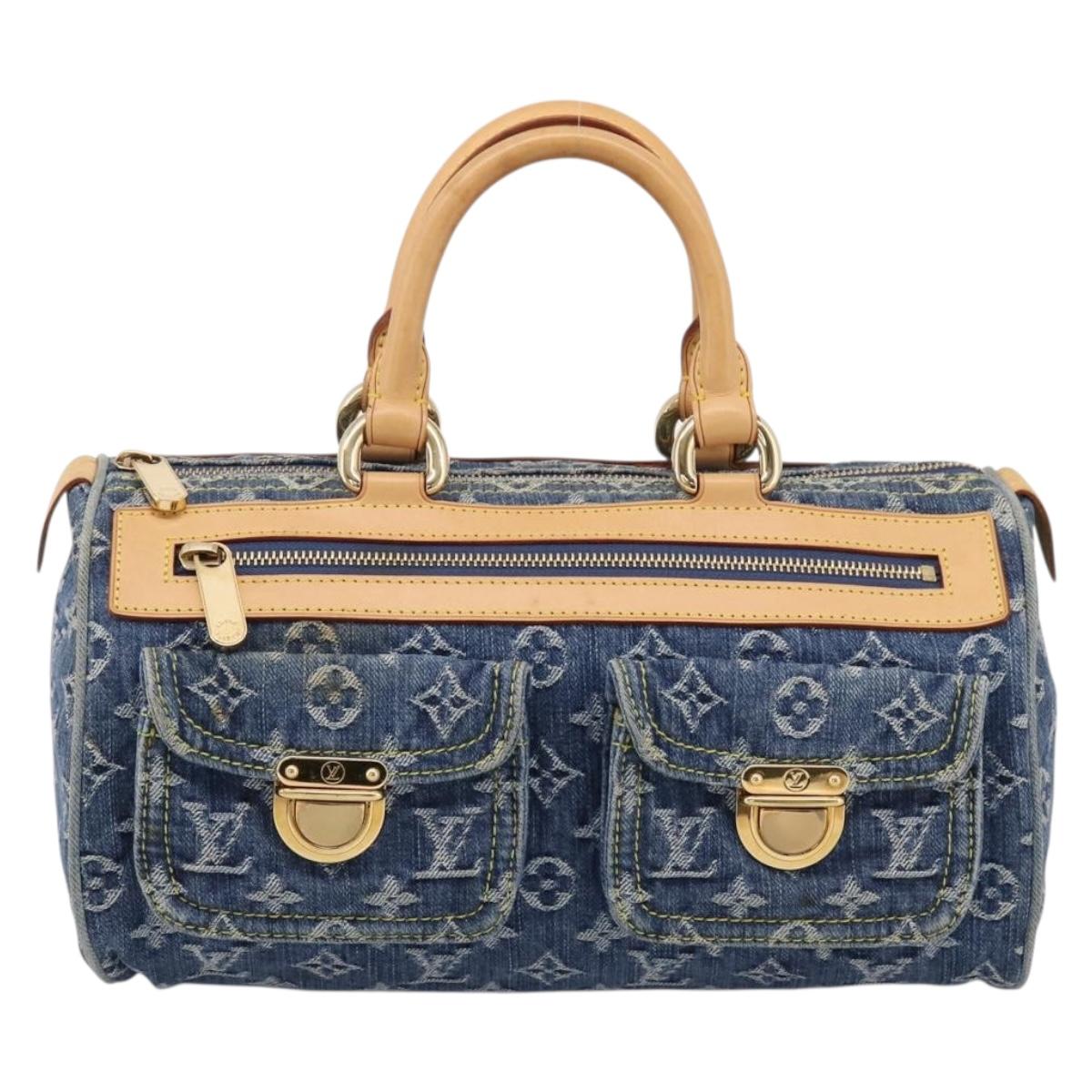 LOUIS VUITTON Monogram Denim Neo Speedy Hand Bag Blue M95019 LV Auth BA15988V