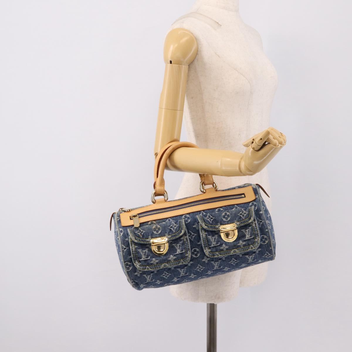 LOUIS VUITTON Monogram Denim Neo Speedy Hand Bag Blue M95019 LV Auth BA15988V