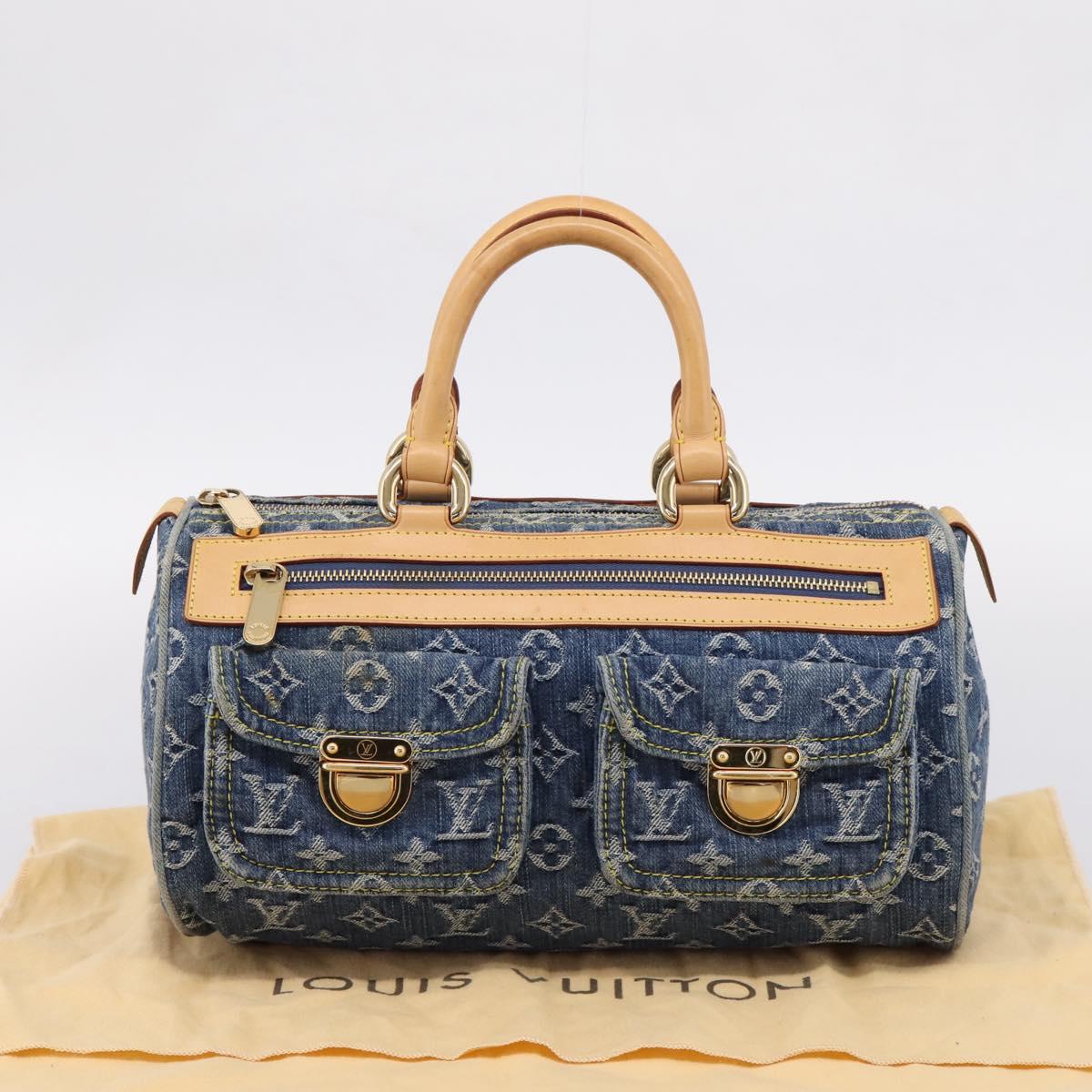 LOUIS VUITTON Monogram Denim Neo Speedy Hand Bag Blue M95019 LV Auth BA15988V