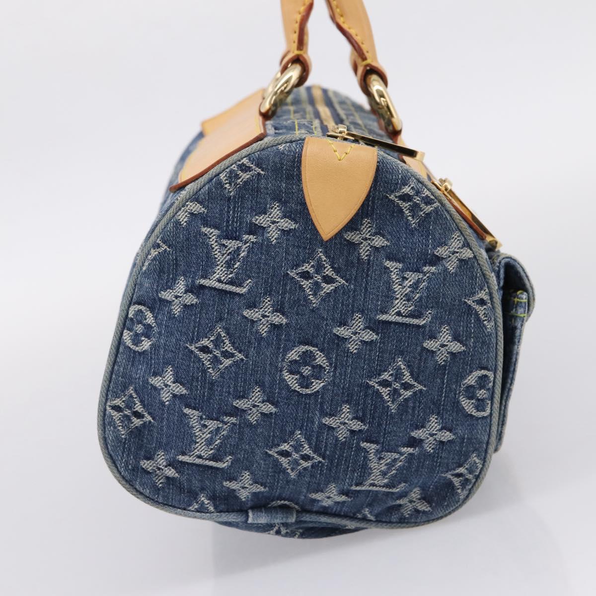 LOUIS VUITTON Monogram Denim Neo Speedy Hand Bag Blue M95019 LV Auth BA15988V