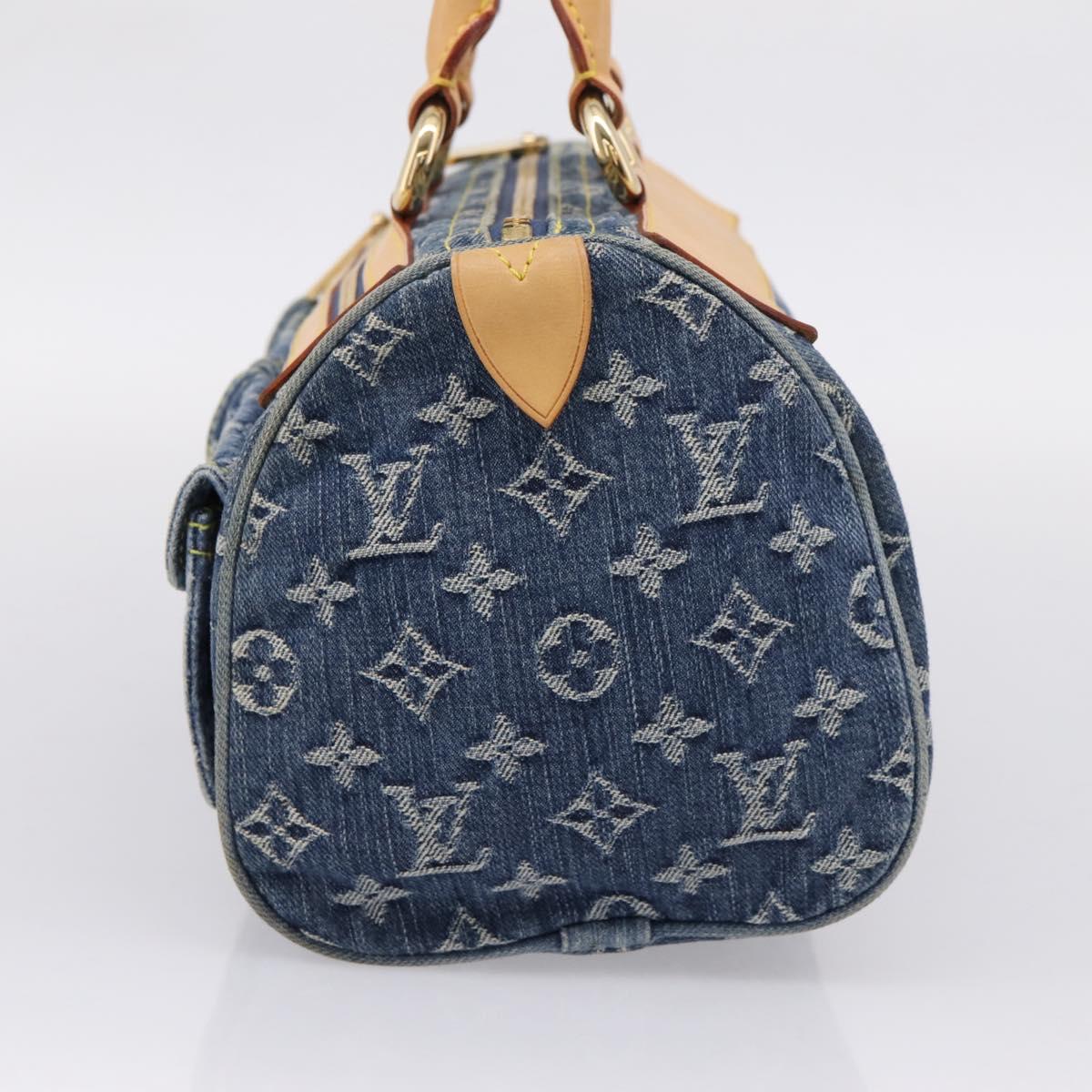 LOUIS VUITTON Monogram Denim Neo Speedy Hand Bag Blue M95019 LV Auth BA15988V