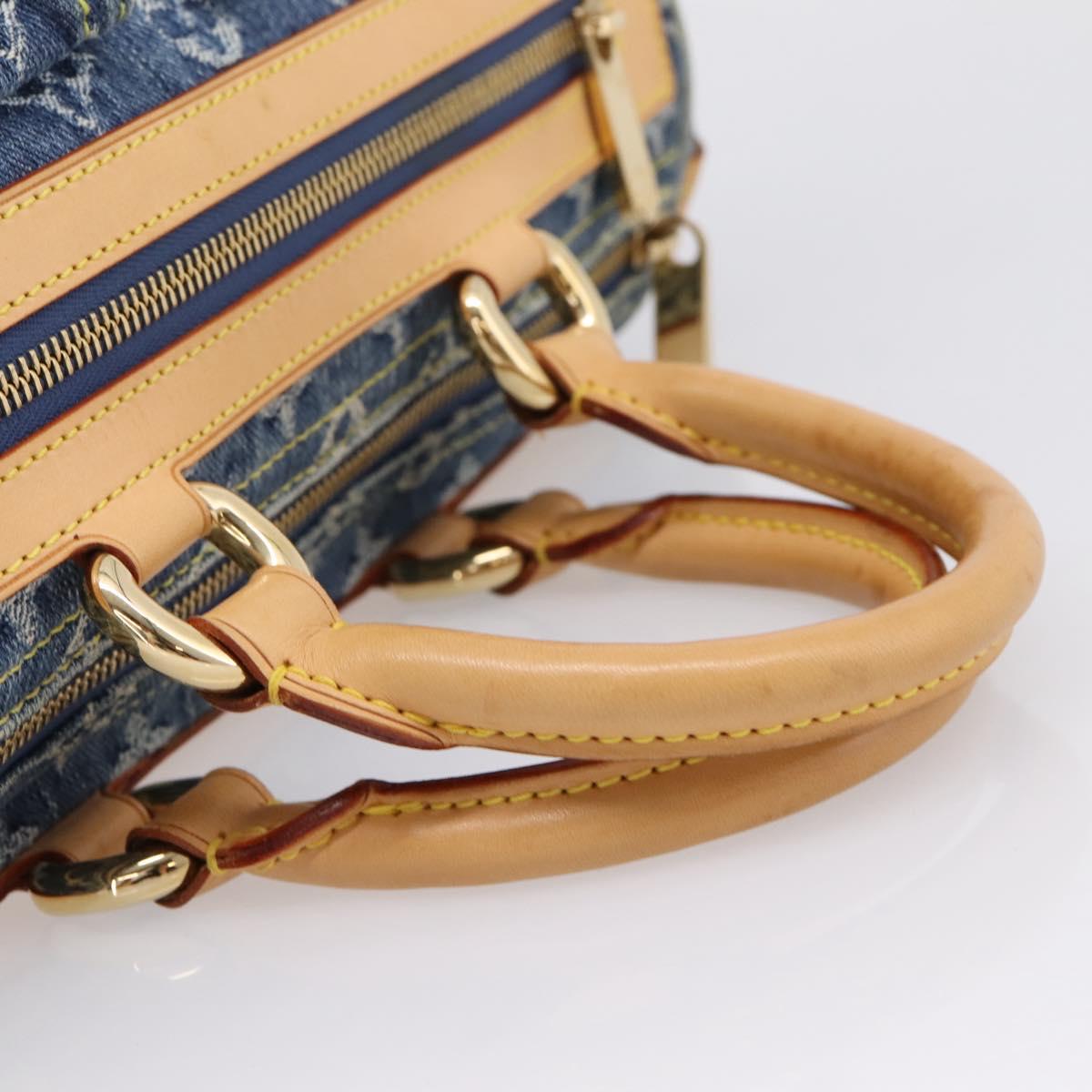 LOUIS VUITTON Monogram Denim Neo Speedy Hand Bag Blue M95019 LV Auth BA15988V